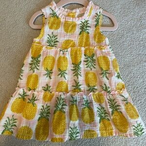 Mud pie pineapple ruffle dress size 12-18 months